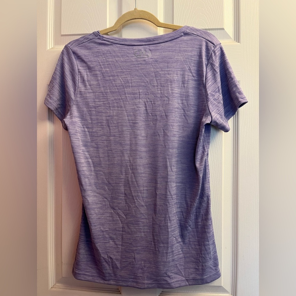 Under Armour Women's Heathered Purple V-Neck Tee Medium New - Picture 7 of 7